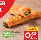 Börekstick von BACK STUBE für 0,59 € bei Netto Marken-Discount im Angebot Börekstick von BACK STUBE im aktuellen Netto Marken-Discount Prospekt