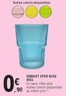 Gobelet strié bleu 45 cl en promo chez E.Leclerc Bastia à 0,90 €