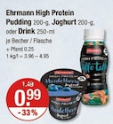 Aktuelles High Protein Pudding, Joghurt oder Drink Angebot bei V-Markt in München ab 0,99 €