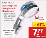 Duschkopf mit Stopptaste & Druckregler von EASYmaxx im aktuellen Netto Marken-Discount Prospekt