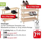 Schuhregal 3-stöckig für 7,99 € bei E center im Angebot Schuhregal 3-stöckig im aktuellen E center Prospekt