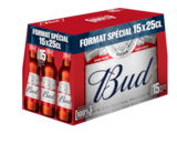 Bière "Format spécial" - BUD en promo chez Carrefour Échirolles à 10,20 €