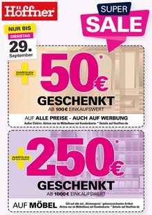 Aktueller Höffner Prospekt (Kassow, 1 Seite zum blÀttern Höffner Prospekt SUPER SALE mit 1 Seite