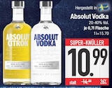 Vodka im EDEKA Prospekt Citron von Absolut im aktuellen EDEKA Prospekt für 10,99 €