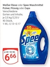 Waschmittel Pulver, Flüssig oder Caps Angebote von Weißer Riese bei GLOBUS Wolfenbüttel für 6,66 €