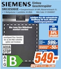 Einbau Geschirrspüler im Angebot bei expert in Saarbrücken Einbau Geschirrspüler Angebote von SIEMENS bei expert Saarbrücken für 549,00 €
