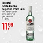 Carta Blanca Superior White Rum von Bacardi im aktuellen Trinkgut Prospekt