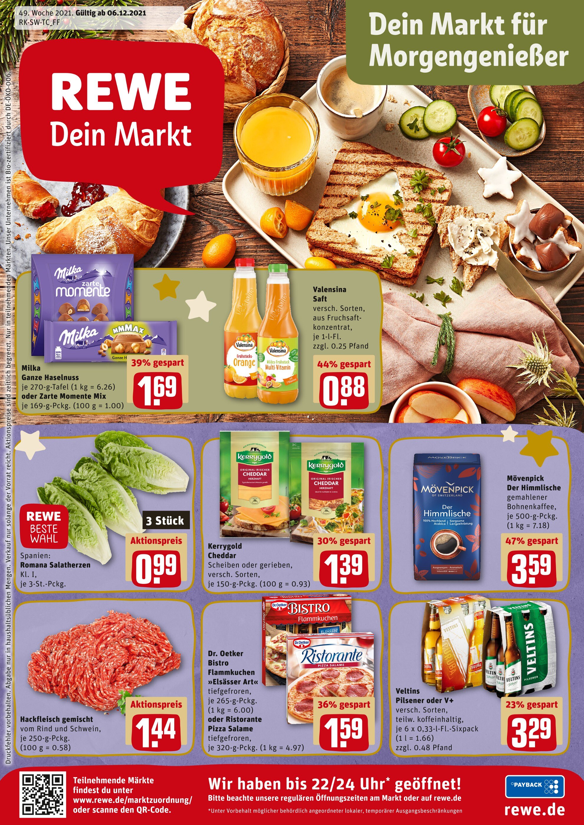 REWE Prospekt für Stuttgart mit 17 Seiten REWE Prospekt für Stuttgart: "Top Angebote", 17 Seiten, 06.12.2021 - 11.12.2021
