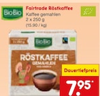Fairtrade Röstkaffee Angebote von BioBio bei Netto Marken-Discount Dortmund für 7,95 €