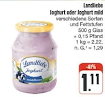 Joghurt Angebot im nah und gut Prospekt Joghurt im nah und gut Prospekt zum Preis von 1,11 €