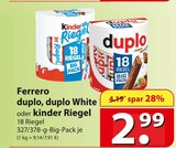 Ferrero duplo, duplo White oder kinder Riegel im aktuellen Prospekt bei famila Nordost in Königswill