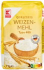 Aktuelle Mehl Angebote bei Kaufland in Duisburg Aktuelles Weizenmehl Type 405 Angebot bei Kaufland in Duisburg ab 1,05 €