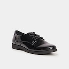 Derbies vernies à lacets noir femme - La Halle à Saint-Étienne Derbies vernies à lacets noir femme en promo chez La Halle Saint-Étienne à 14,99 €