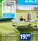 Aktuelle Campingstuhl Angebote bei ALDI SÜD in Düsseldorf Aktuelles Faltbarer Campingtisch Angebot bei ALDI SÜD in Düsseldorf ab 19,99 €
