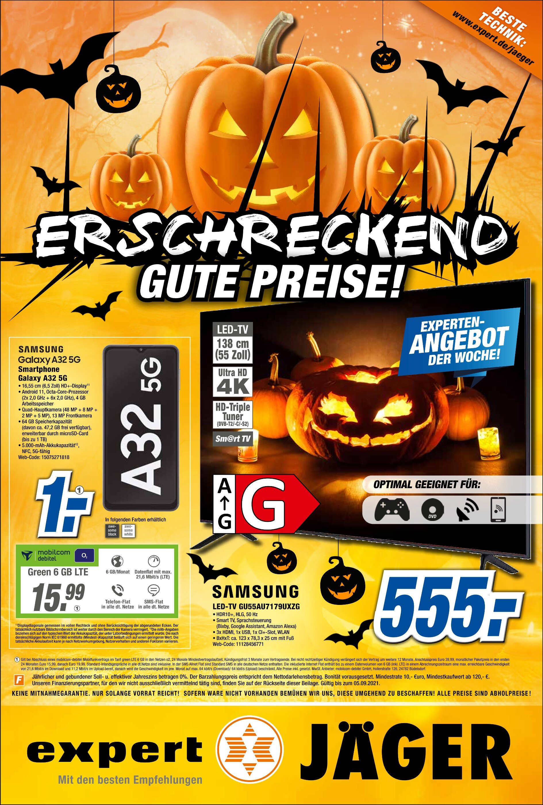 expert Jäger Prospekt für Kretzschau mit 8 Seiten expert Jäger Prospekt für Kretzschau: "ERSCHRECKEND GUTE PREISE!", 8 Seiten, 20.10.2021 - 29.10.2021