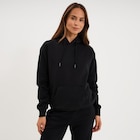 Sweat hoodie molleton à capuche noir femme en promo chez La Halle Sweat hoodie molleton à capuche noir femme dans le catalogue La Halle