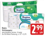 Toilettenpapier im Angebot bei E center in Chemnitz Toilettenpapier Angebote von Regina bei E center Chemnitz für 2,99 €
