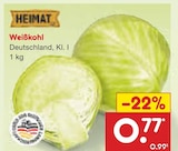 Netto Marken-Discount - Weißkohl Angebot im Prospekt Weißkohl bei Netto Marken-Discount im Prospekt "" für 0,77 €