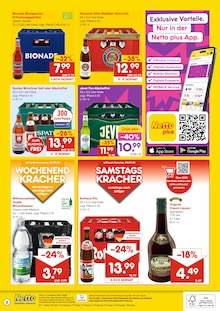 Bier im Netto Marken-Discount Prospekt "DER ORT, AN DEM DU IMMER AUSGEZEICHNETE PREISE FINDEST." mit 2 Seiten (Albstadt)