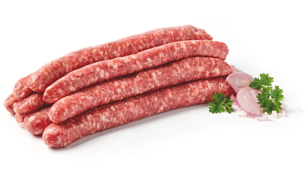 Saucisses crues à cuire à l'échalote