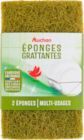 ÉPONGES GRATTANTES MULTI-USAGES AUCHAN - AUCHAN en promo à 1,29 € chez Auchan Hypermarché ÉPONGES GRATTANTES MULTI-USAGES AUCHAN - AUCHAN dans le catalogue Auchan Hypermarché