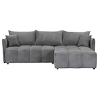 ECKSOFA Grau Plüsch Zierkissen, Rückenkissen, Bettkasten, Schlaffunktion, Rücken echt, Liegefläche im Originalstoff Angebote von Carryhome bei XXXLutz Stuttgart für 899,00 €