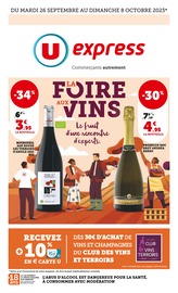 Catalogue Supermarchés U Express en cours à Neuilly-Plaisance et alentours, "La foire aux vins", 20 pages, 26/09/2023 - 08/10/2023