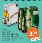 Pilsener, Fun, Fun Zitrone oder San Miguel von Jever im aktuellen tegut Prospekt für 3,99 €