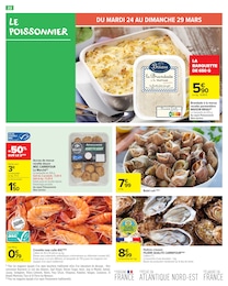 Prix et réduction Crustacés dans le prospectus Carrefour Market en cours Offre Crustacés dans le catalogue Carrefour Market du moment à la page 24