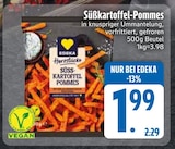 Herzstück Süßkartoffel Pommes im Angebot bei EDEKA in Friedrichshafen Herzstück Süßkartoffel Pommes Angebote von Edeka bei EDEKA Friedrichshafen für 1,99 €