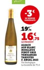 Alsace AOP Blanc Moelleux Pinot Gris 2023 - VENDANGES TARDIVES F ENGEL dans le catalogue Super U