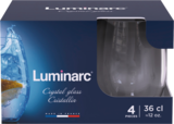 4 GOBELETS 36 CL  EN CRISTALLIN - LUMINARC en promo chez Auchan Hypermarché Bagnolet à 6,99 €