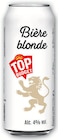 Bière blonde 50cl - TOP BUDGET en promo à 0,58 € chez Intermarché Super Bière blonde 50cl - TOP BUDGET dans le catalogue Intermarché Super