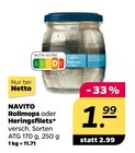 Rollmops oder Heringsfilets von NAVITO im aktuellen Netto mit dem Scottie Prospekt für 1,99 €