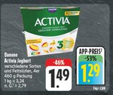 Aktuelles Activia Joghurt Angebot bei EDEKA in Würzburg ab 1,29 €