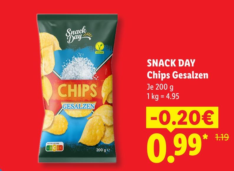 Chips Gesalzen