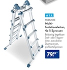 Multifunktionsleiter, 4x 5 Sprossen Angebote von WORKZONE bei ALDI Nord Recklinghausen für 79,99 €