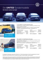 Volkswagen Prospekt "Die UNITED Sondermodelle", 2 Seiten, für Seligweiler, 08.02.2020 - 06.03.2020 Volkswagen Prospekt "Die UNITED Sondermodelle", 2 Seiten, für Seligweiler, 08.02.2020 - 06.03.2020