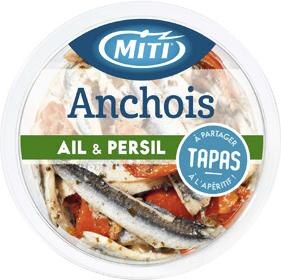 Tapas d’anchois Ail et Persil