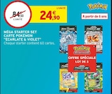 Méga Starter Set Carte Pokémon "Écarlate & Violet" - Pokémon en promo chez Intermarché Super Lambersart à 24,90 €