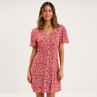 Robe fluide manches courtes col en V rouge coquelicot femme à La Halle dans Corneilla-Del-Vercol Robe fluide manches courtes col en V rouge coquelicot femme à La Halle dans Corneilla-Del-Vercol
