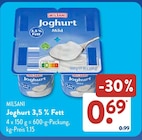 Joghurt 3,5 % Fett bei ALDI SÜD im Monheim Prospekt für 0,69 €