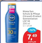 Schutz & Pflege Citracell-Protect Sonnenlotion LSF 30 von Nivea im aktuellen budni Prospekt