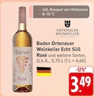 EDEKA Neu-Isenburg - Baden Ortenauer Weinkeller Echt Süß Rosé und weitere Sorten Angebot im Prospekt Baden Ortenauer Weinkeller Echt Süß Rosé und weitere Sorten bei EDEKA im Neu-Isenburg Prospekt für 3,49 €