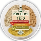 Trio Houmous Tomates Séchées - Curry - Olives - Père Olive dans le catalogue Intermarché Hyper