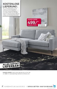 Ecksofa im Kabs Prospekt "GROSSE LAGERRÄUMUNG BEI KABS!" mit 30 Seiten (Hamburg)