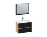 Ensemble meuble, vasque et miroir "Milenio" 80 cm en promo chez Brico Dépôt Caen à 179,00 €