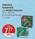 Kräuterlikör oder Herbtini Espresso im V-Markt Prospekt Kräuterlikör oder Herbtini Espresso von Underberg im aktuellen V-Markt Prospekt für 7,77 €