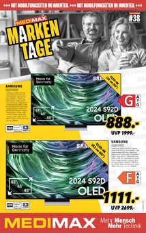 Fernseher im MEDIMAX Prospekt "MARKENTAGE!" mit 15 Seiten (Schwerte (Hansestadt an der Ruhr))