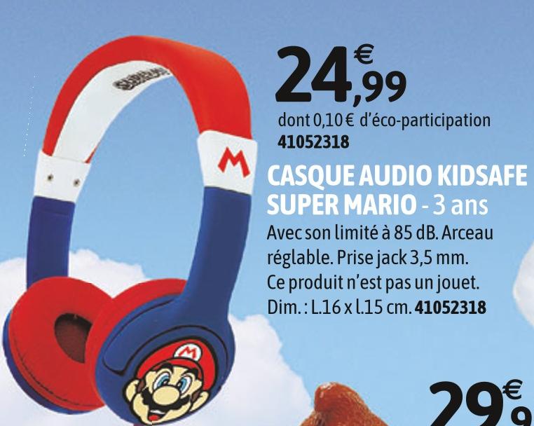 Super mario - casque audio kidsafe